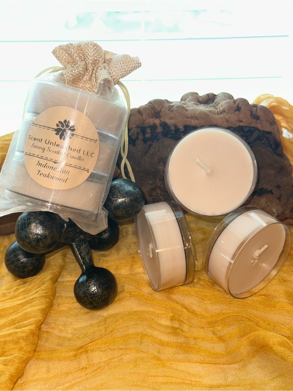 INDONESIAN TEAKWOOD, SCENT UNLEASHED LLC LUXURY HAND POURED SCENTED CANDLE